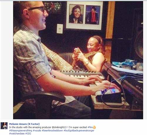 Melanie Amaro in the Studio with @dreknight13 10/6/13